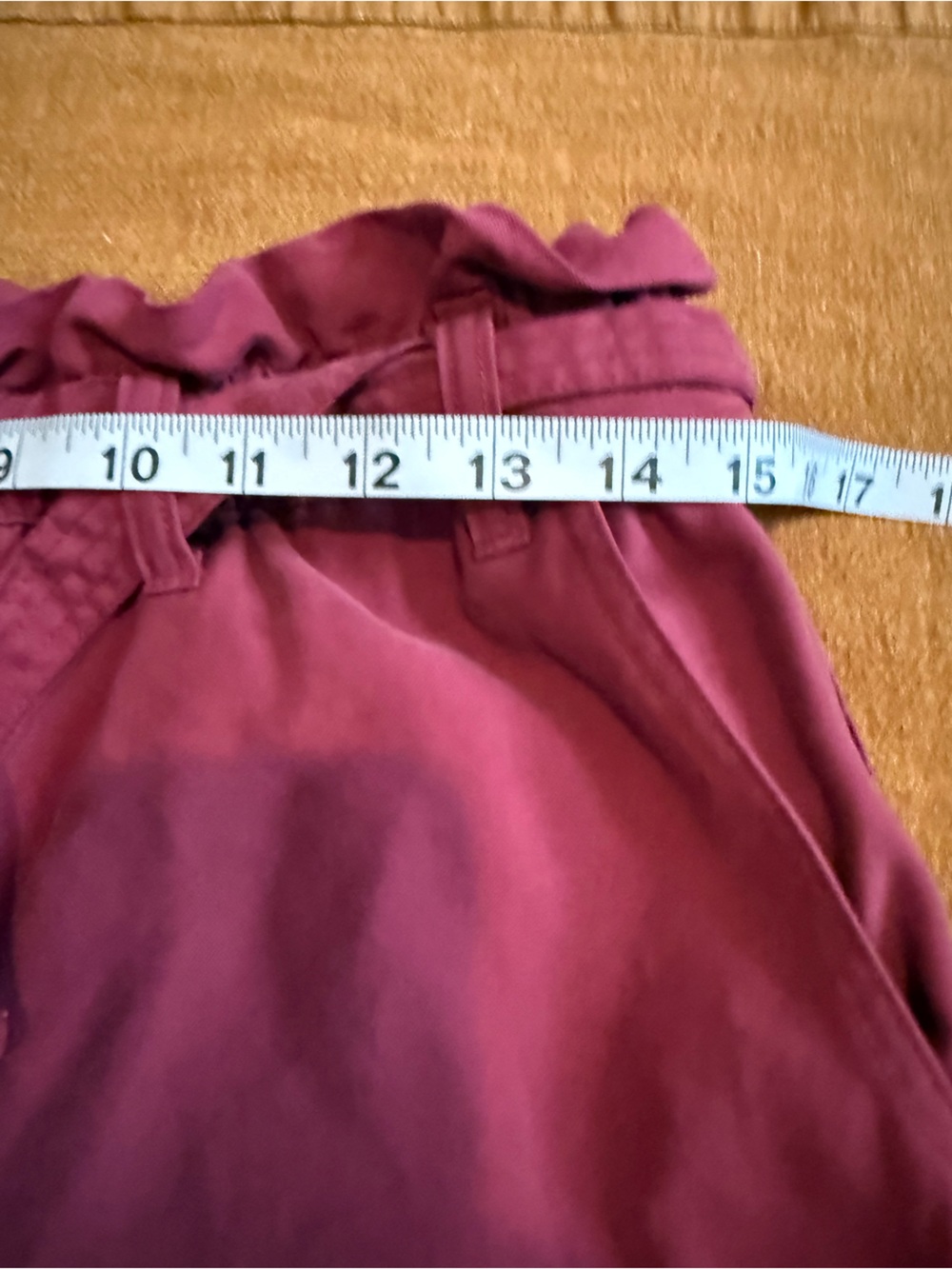 A new day Paper bag pull on pants medium burgundy - Picture 5 of 6
